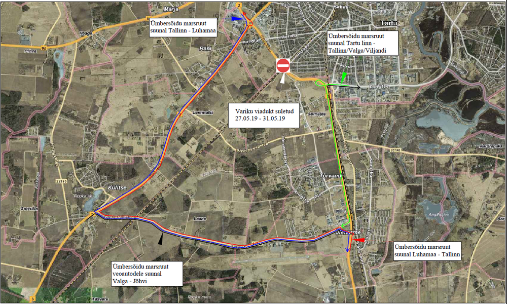 Tartu ringteel suletakse Variku viadukt remonttöödeks